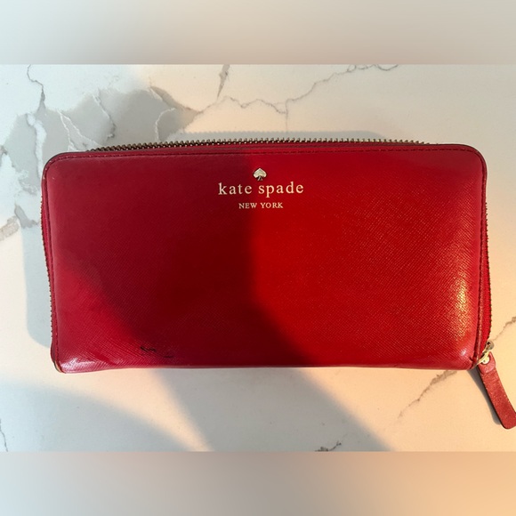 Wallet Designer By Kate Spade In Red, Size:Large